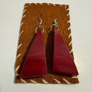 NWOT Ugandan Handmade Wooden Earrings